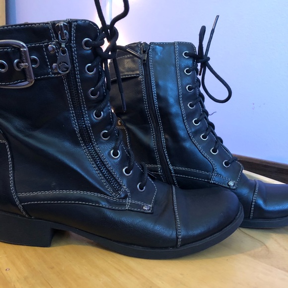 g by guess harlin motorcycle bootie